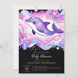 Invitación Feliz delfín Baby Shower