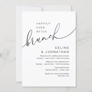 Invitación Feliz Desde Brunch, Fiesta Boda Elopement