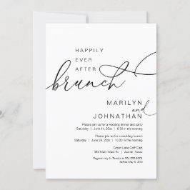 Invitación Feliz Desde Brunch, Fiesta Boda Elopement
