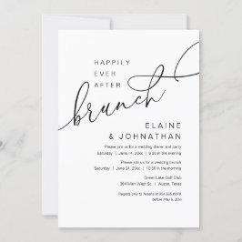 Invitación Feliz Desde Brunch, Fiesta Boda Elopement