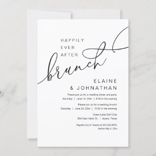 Invitación Feliz Desde Brunch, Fiesta Boda Elopement