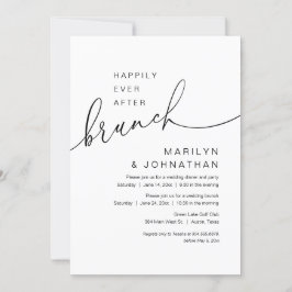 Invitación Feliz Desde Brunch, Fiesta Boda Elopement