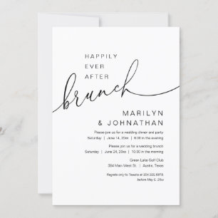 Invitación Feliz Desde Brunch, Fiesta Boda Elopement