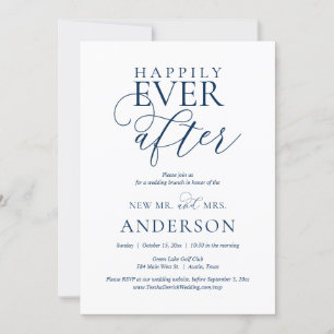 Invitación Feliz Desde Brunch, Fiesta Boda Elopement