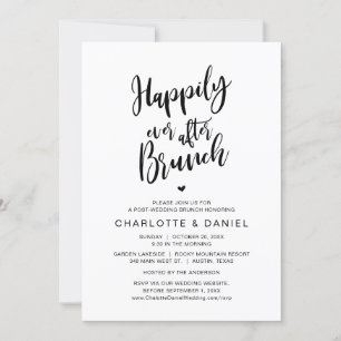 Invitación Feliz Desde Brunch, Post Boda, Elopement