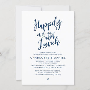 Invitación Feliz desde el almuerzo, Boda Elopement