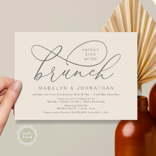 Invitación Feliz desde el almuerzo, Boda Elopement