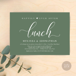 Invitación Feliz desde el almuerzo, fiesta Boda Elopement