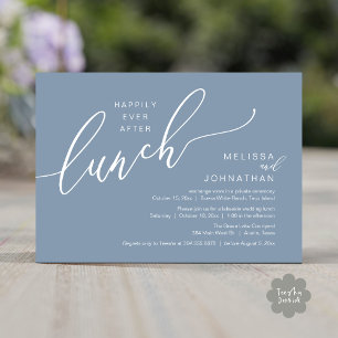 Invitación Feliz desde el almuerzo Romántico Boda Post