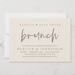 Invitación Feliz desde el partido Brunch de la boda Minimalis