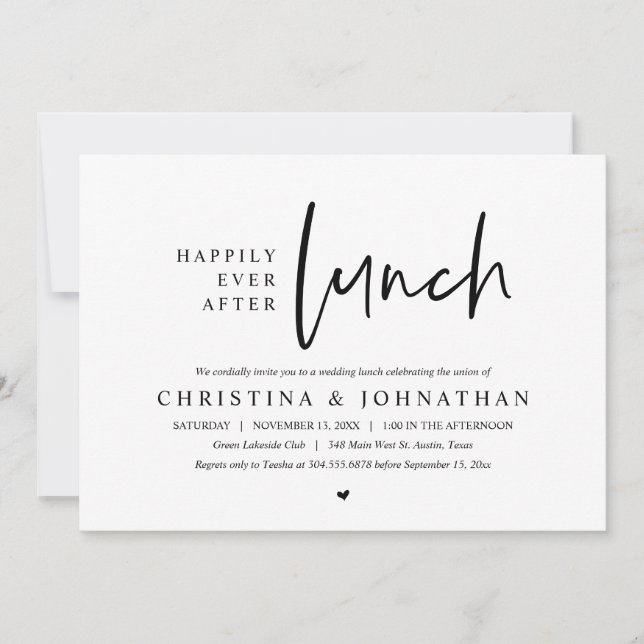 Invitación Feliz desde la celebración de la fiesta de la boda (Anverso)