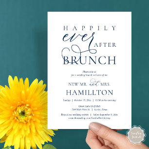 Invitación Feliz desde la celebración del Boda Brunch Post