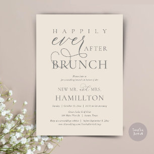 Invitación Feliz desde la celebración del Boda Brunch Post