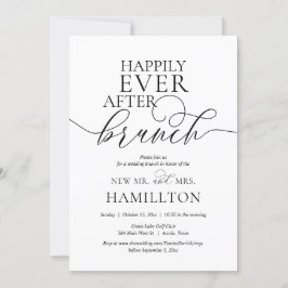 Invitación Feliz desde la celebración del brunch post boda
