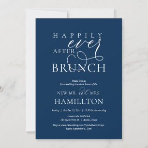 Invitación Feliz desde la celebración del brunch post boda