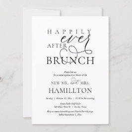 Invitación Feliz desde la celebración del brunch post boda