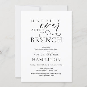 Invitación Feliz desde la celebración del brunch post boda