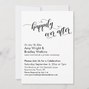 Invitación Feliz desde la celebración del guión post-Boda