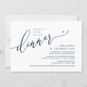 Invitación Feliz desde la cena Boda Elopement Fiesta