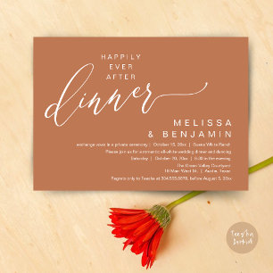 Invitación Feliz desde la cena Boda Romántico Fiesta