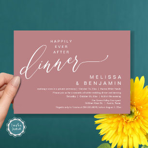 Invitación Feliz desde la cena Boda Romántico Fiesta