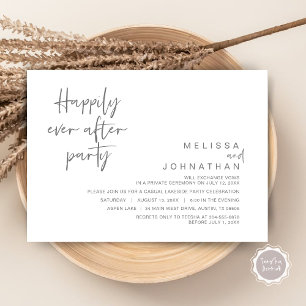 Invitación Feliz desde la fiesta de la boda, gris oscuro