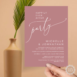 Invitación Feliz desde la recepción, cena y baile