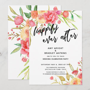 Invitación Feliz desde la recepción de Boho Flores