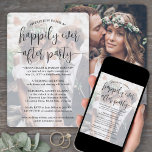 Invitación Feliz desde la recepción de la boda de Fiesta<br><div class="desc">Invite a la familia y a los amigos a una elegante celebración boda sólo en recepción con elegantes invitaciones para ver las fotos de los personalizados "Feliz eterno después del Fiesta". Toda la redacción es simple de personalizar para una ceremonia de renovación de votos, boda secuela, primer aniversario, post-salida o...</div>