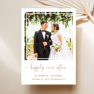 Invitación Feliz desde la recepción de la boda fotográfica