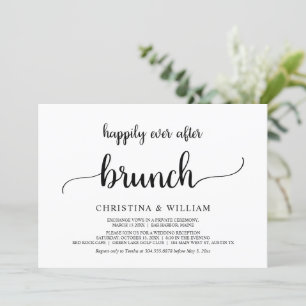 Invitación Feliz desde que Brunch Rústico Boda Elopement