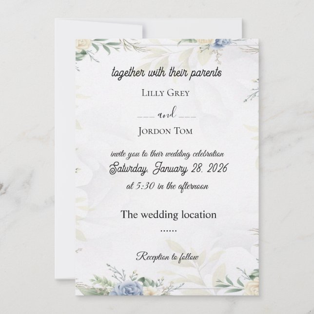 Invitación Feliz desde que empezó ahora (Anverso)