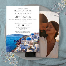 Invitación Feliz desde Santorini, Boda fotográfico de Grecia