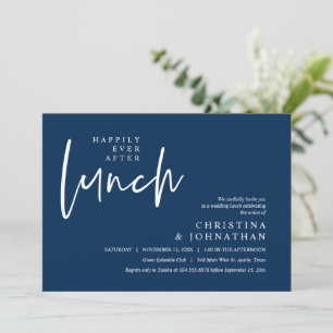 Invitación Feliz día a día después del almuerzo fiesta de la