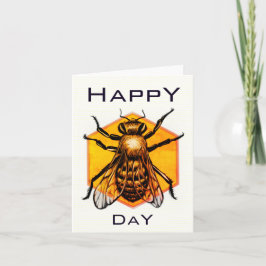 Invitación Feliz día B Abejas de miel naranja cumpleaños dive