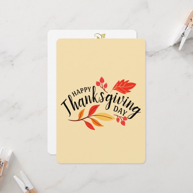 Invitación Feliz Día de Acción de Gracias (Anverso/Reverso In Situ)