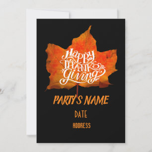 INVITACIÓN FELIZ DÍA DE ACCIÓN DE GRACIAS