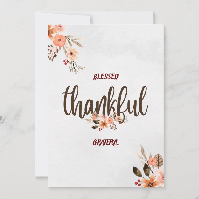 Invitación Feliz Día de Acción de Gracias (Anverso)