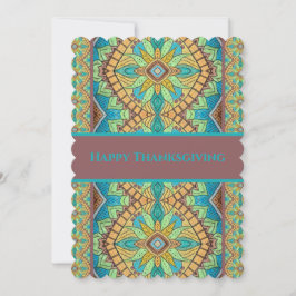 Invitación Feliz Día de Acción de Gracias - Contenido Mandala