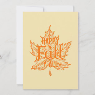 Invitación Feliz Día de Acción de Gracias Feliz Otoño a Todos