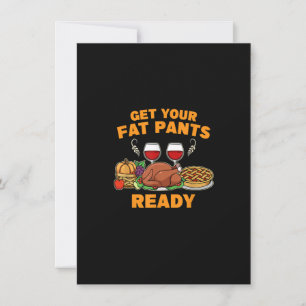 Invitación Feliz Día de Acción de Gracias Preparen sus pantal