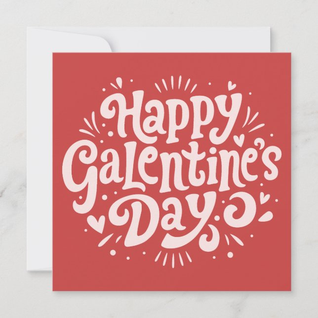 Invitación Feliz Día de Galentine (Anverso)
