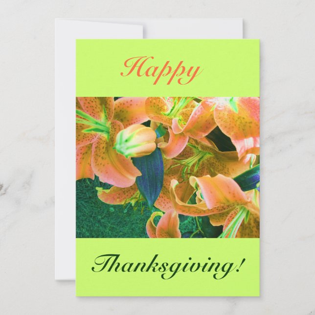 Invitación Feliz Día de Gracias IV (Anverso)