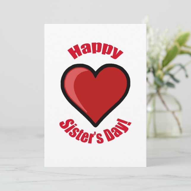 Invitación ¡Feliz Día de la Hermana! (Anverso de pie)