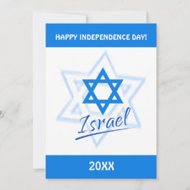 Invitación Feliz Día de la Independencia de Israel Estrella A