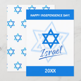 Invitación Feliz Día de la Independencia de Israel Estrella A