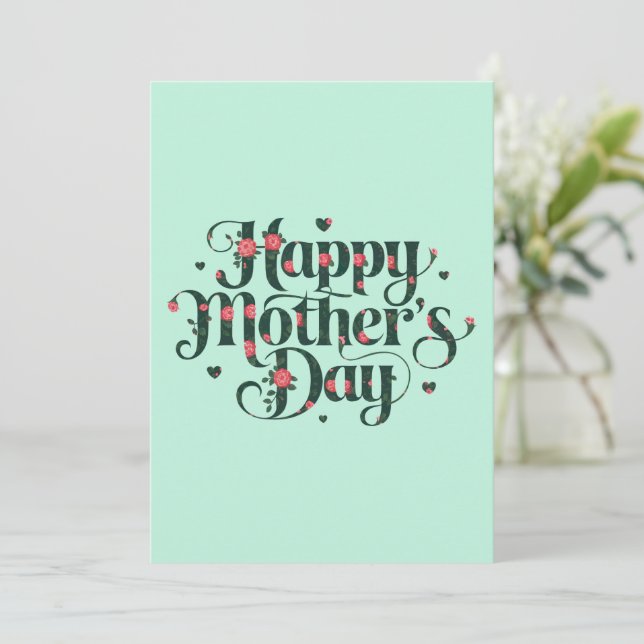 Invitación Feliz Día de la Madre (Anverso de pie)