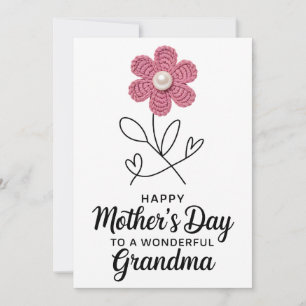 Invitación Feliz Día de la Madre a una Abuela Maravillosa que
