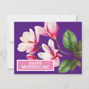 INVITACIÓN FELIZ DÍA DE LA MADRE FLOR ROSA REGALO DE MAMÁ