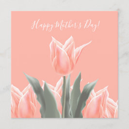 Invitación ¡Feliz Día de la Madre! Flores De Tulipanes De Eng